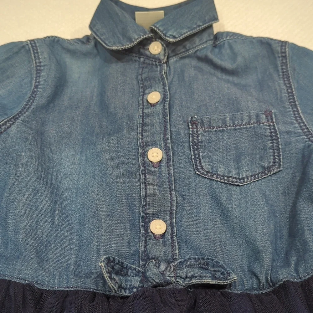 Classic OshKosh B'Gosh Denim/Tulle Dress Size 2T